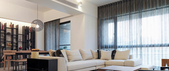 美的客厅专用家庭中央空调安装效果图